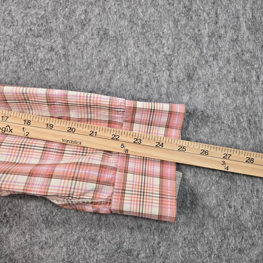 Tommy Bahama Shirt Mens 2XL‎ Pink Plaid Long Sleeve Button Front Casual Cotton